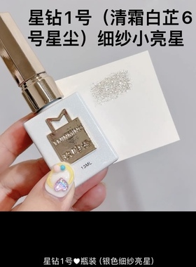 美甲新款星芒亮片罐装爆闪甲甲油胶油胶星钻胶大小亮片