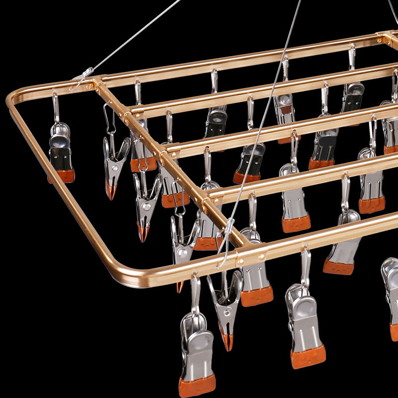 四喜铝合金晾衣架多夹子晾晒神器凉内衣内裤晒袜子阳台防风晒袜架,淘宝优惠券,粉丝福利购,淘宝优惠卷