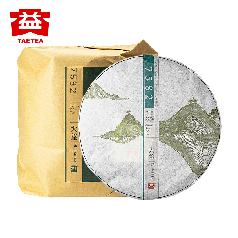 整提装大益普洱茶 2014年1401批 7582生茶357g*7饼勐海茶厂-图0