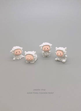 可爱白白小绵羊小摆件