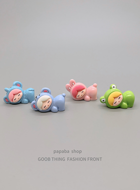 睡眠娃娃车载中控台工位小摆件