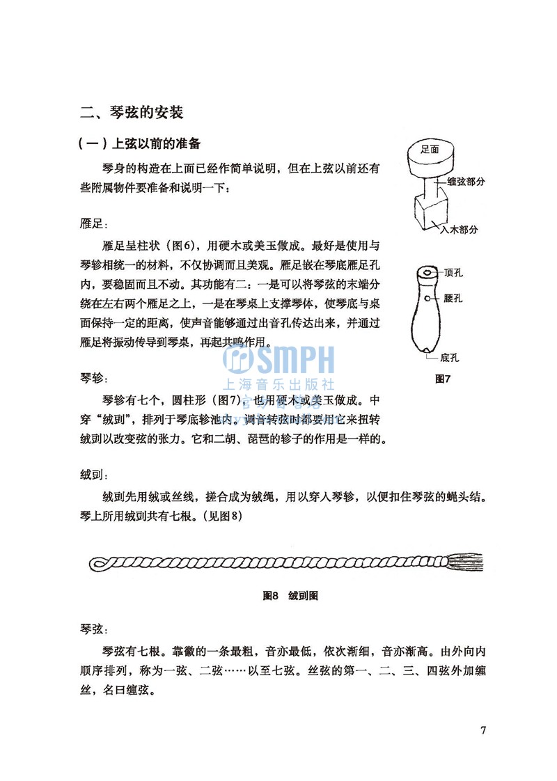 七弦琴教材 吴景略 上海音乐出版社 古琴教材 演奏教学古琴构造装置调和定弦曲谱减字解释古琴曲琴谱梅花三弄梅庵琴谱琴学入门书籍 - 图1