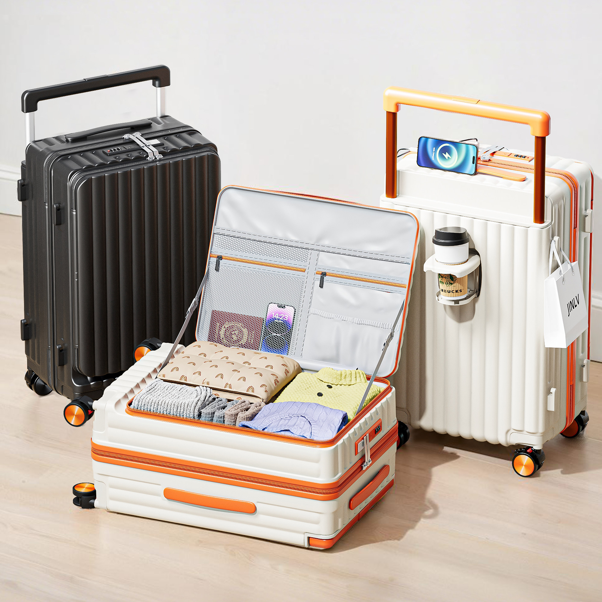 行李箱2025新款侧开盖旅行箱大容量28宽拉杆密码箱20寸小型登机箱,淘宝优惠券,粉丝福利购,淘宝优惠卷