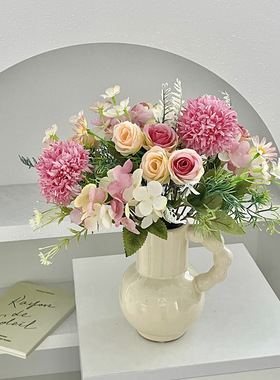 ins风仿真玫瑰绣球婚庆手捧花