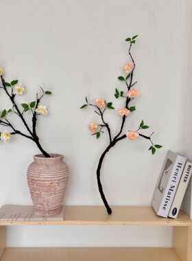 中式发泡梅花仿真花可造型摆件