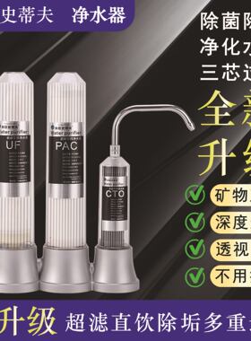 央歌史蒂夫不锈钢台式净水器家用厨房自来水过滤器水龙头净水器