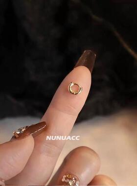 小众素圈银针耳扣NUNU925冷淡风