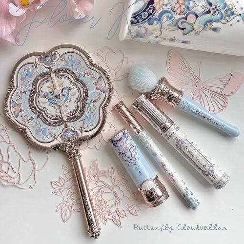 花知晓镜子手持化妆镜甜心小熊贝壳蝴蝶云肩仲夏夜限定随身镜公主 - 图2