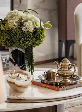 美式轻奢大理石烟灰缸花器托盘