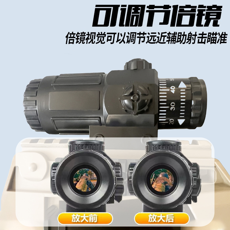 P90冲锋枪手自一体水晶儿童男孩玩具仿真自动电动连发软弹枪专用 - 图1