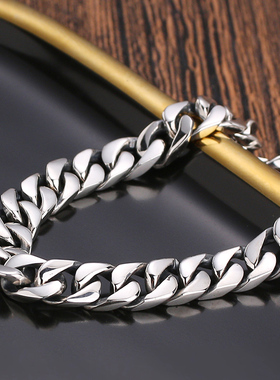 925银百搭大方型男手工