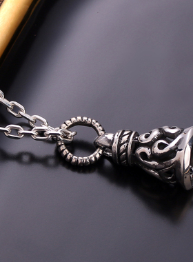 纯银手作潮牌同款吊坠项链