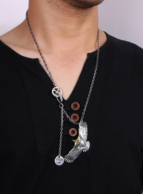 高桥吾郎余文乐男士毛衣银项链