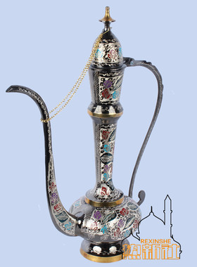 巴基斯坦新款全手工制作彩点酒壶