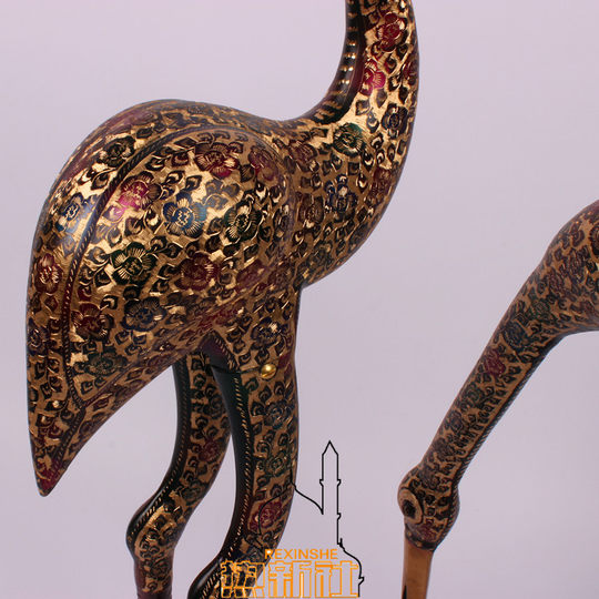Pakistani handmade bronze crane