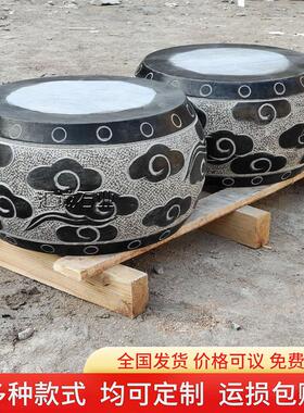 青石柱墩底座石头墩子立柱脚托空心庭院装饰门口圆凳石柱顶石包裹