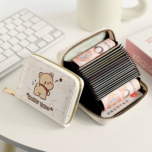 Мультяшный картхолдер, антимагнитная сумка через плечо, ультратонкий маленький милый кошелек