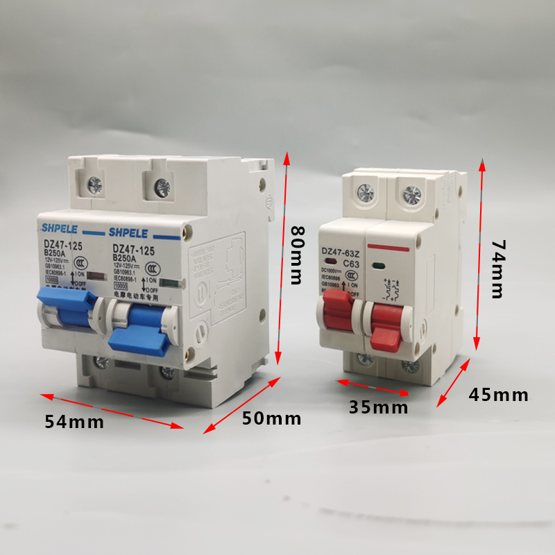 电动车直流空气开关12V48V72V双电池转换二进一出互锁开关63A250A-图2