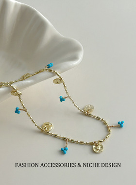 diy彩色锆石链条个性特别加钻o字链保色古风步摇流苏古装配饰挂链