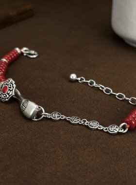 红色玛瑙如意手链女2025新款轻奢小众感手饰送人节日礼物