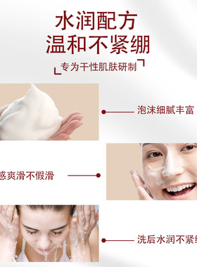 红之滋润清洁泡沫任何肌肤