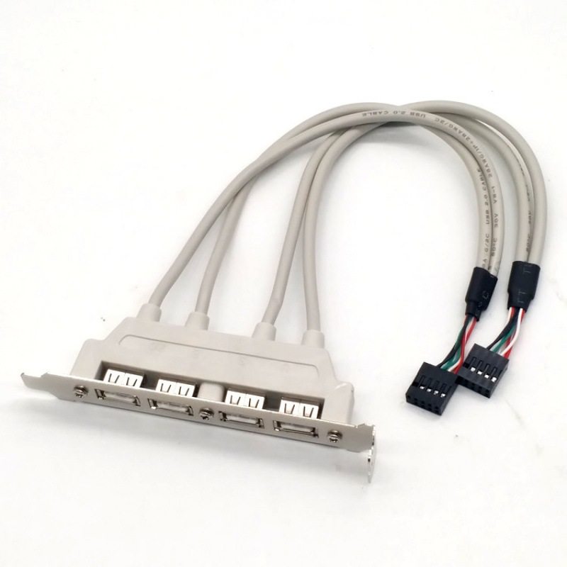 USB2.0 external baffle cable USB four-port chassis cable all-copper usb2.0 4-port chassis rear extension cable