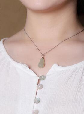 白菜吊坠男女款百财来聚项链八方来财毛衣链挂件财运连连挂坠礼物