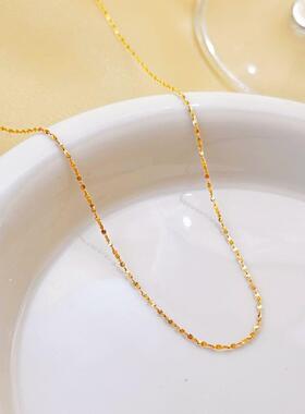 碎满天星细链钛钢项链裸链不掉色尾牌不锈钢饰品女轻奢时尚锁骨链