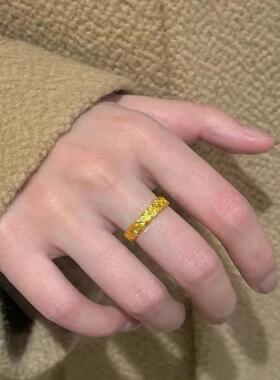 金色麦穗排戒指女2026新款高级小众设计新中式百搭简约手饰品定制