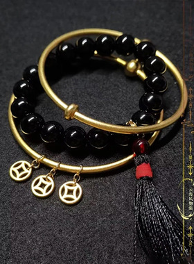 盗墓笔记吴邪同款玻璃手串网红古风吉祥手镯佛珠手捻文玩手链