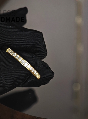 洗手不摘的14K排钻细戒