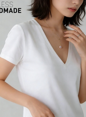 14KGF性感Y字强光白珍珠项链