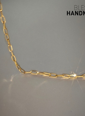 含金量5%进口14K包金小方链手链