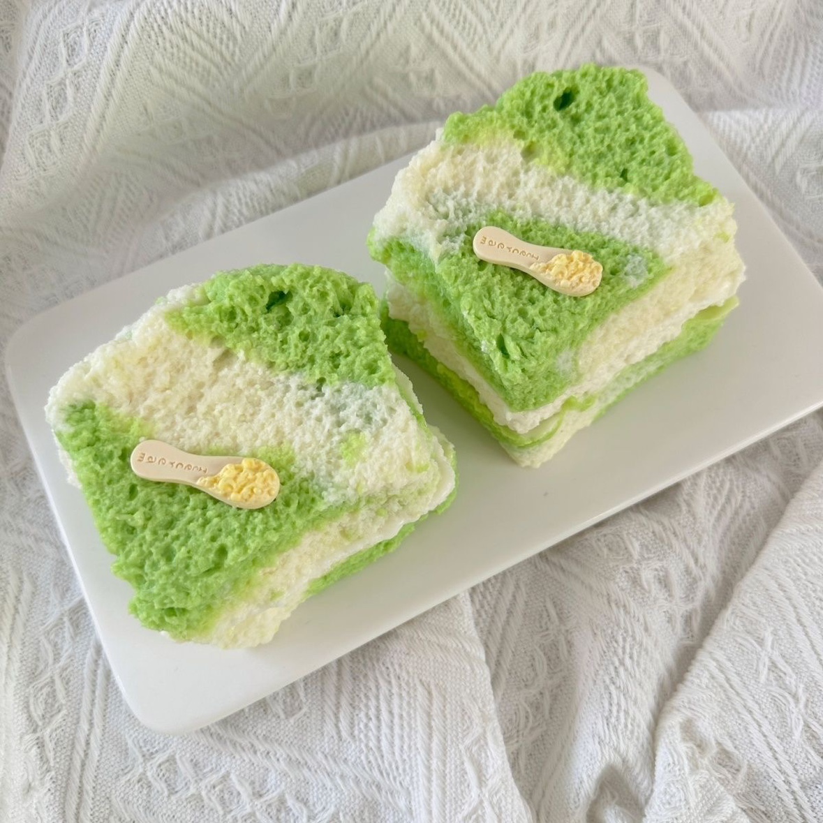 抹茶捏捏三层厚吐司捏捏硅胶捏捏少女心玩具学生党平价水感超软 - 图2