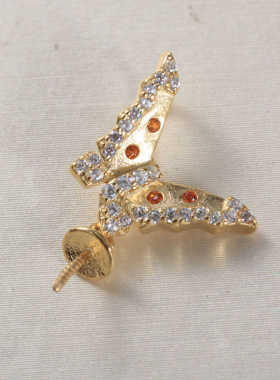 S925纯银DIY精致时尚镶钻吊坠