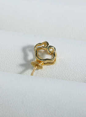 S925纯银如意祥云民族风新款空托