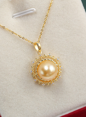 S925纯银镶嵌锆石珍珠吊坠