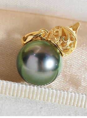 S925纯银新款葫芦形DIY可爱空托