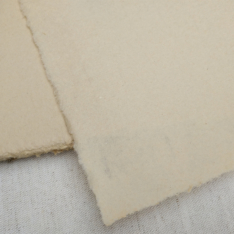 纯手工 加厚无格毛边纸 半生熟宣四川夹江蔡伦纸竹纸毛笔书法练习 - 图2