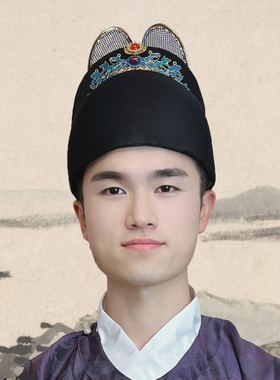洛潇赋翼善冠汉服帽子男古风