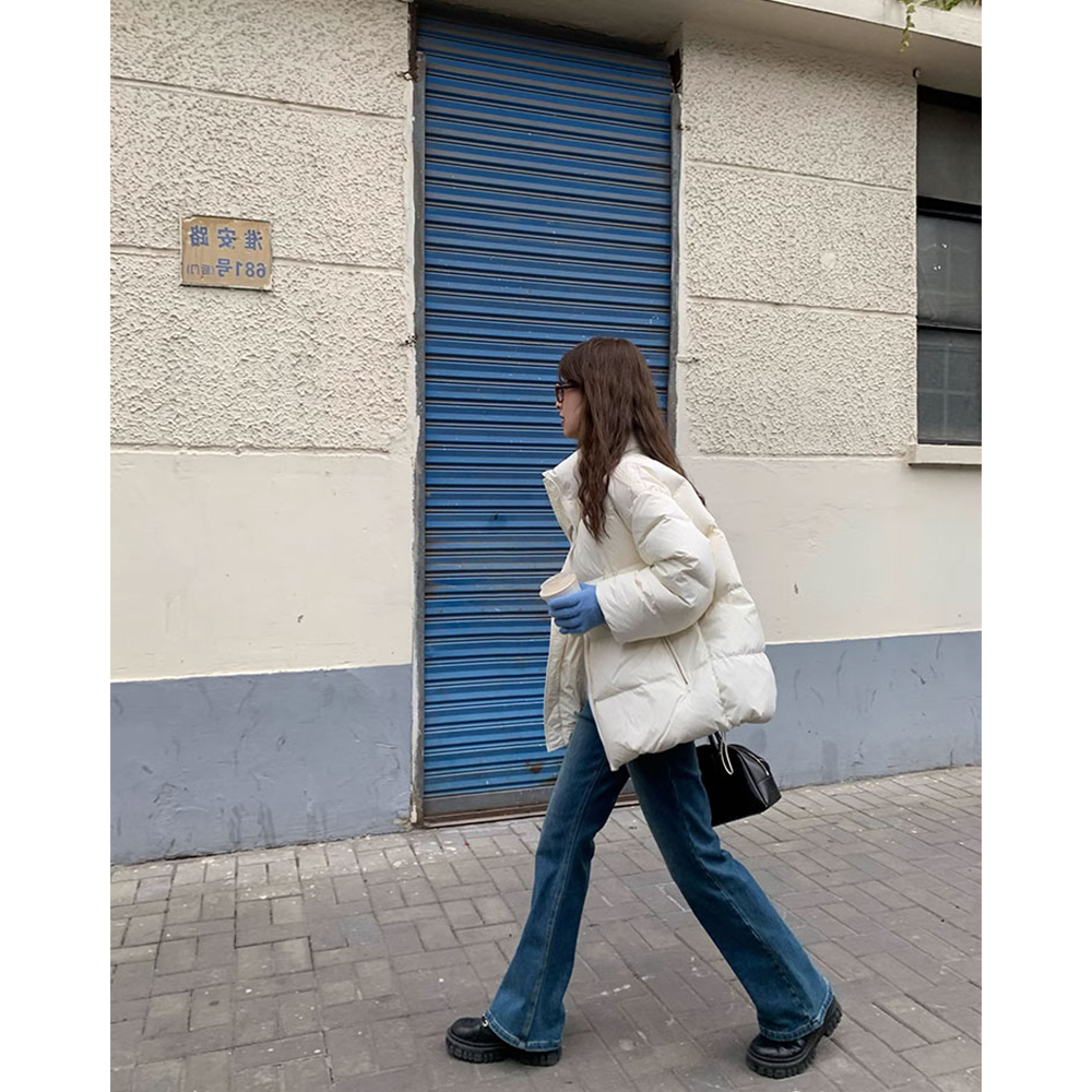 孕妇喇叭牛仔裤子外穿秋冬季加绒2025新款不勒肚子托腹孕期打底裤 - 图2