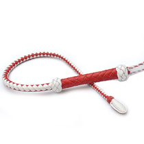 Fall Pinehill Bull Leather Bicolor Horse Whip Leather Whip Non-Beatiful Whipping Red White Horse Whip Petty Whip