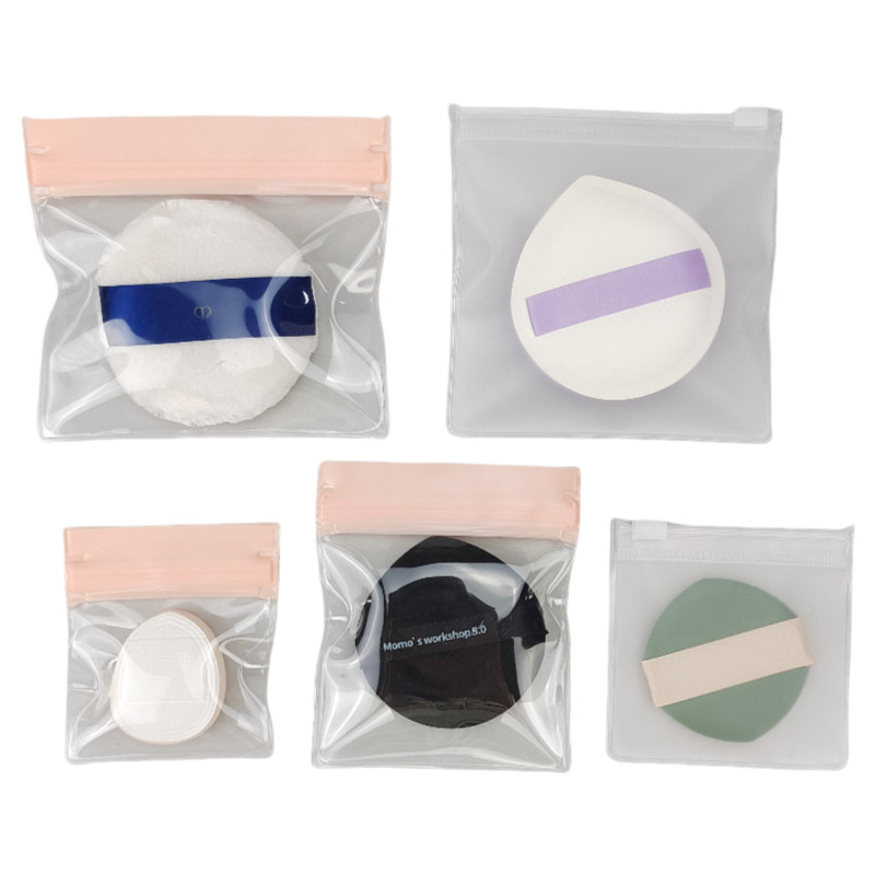 大号100分粉扑收纳袋CP便携B棉花糖气垫植绒粉扑专用透明磨砂袋,淘宝优惠券,粉丝福利购,淘宝优惠卷