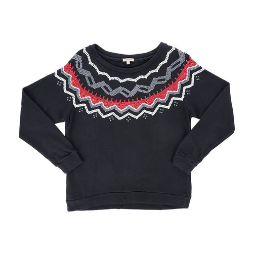 PAROSH经典钉珠片图案套头卫衣女士秋冬新款XY特卖 - 图3