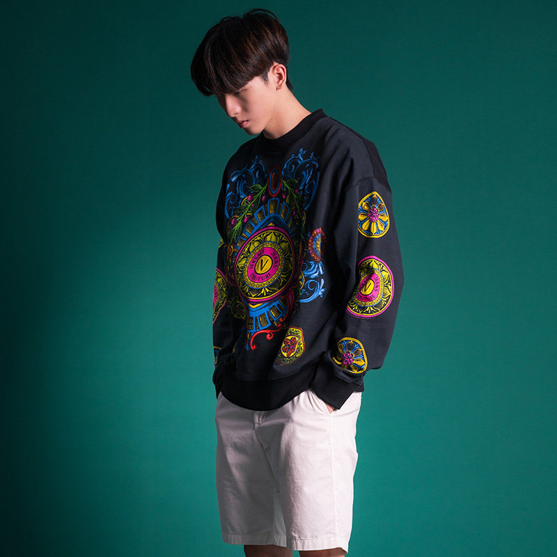 versace /范思哲印花字母logo卫衣 para海外卫衣