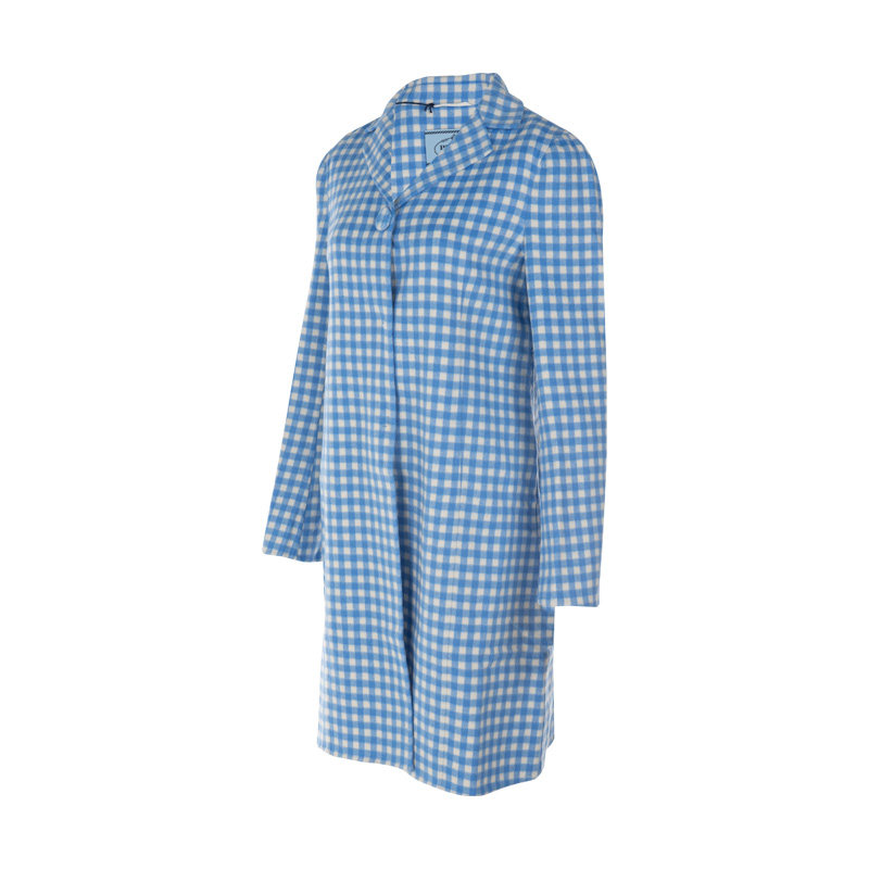 prada /普拉达时尚格子羊毛连衣裙 para海外毛呢外套