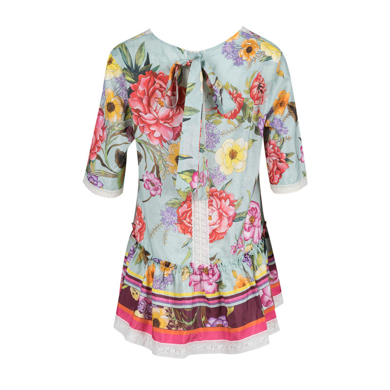 PAROSH经典印花图案短袖雪纺衫女士春夏XY特卖,淘宝优惠券,粉丝福利购,淘宝优惠卷