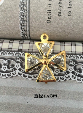 diy古装头饰新娘金色凤冠水晶钻