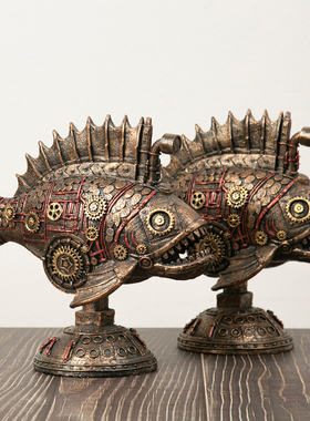 跨境酒柜橱窗仿铜经典朋克风