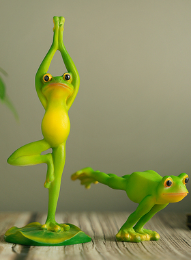 美式田园仿真树脂青蛙摆件